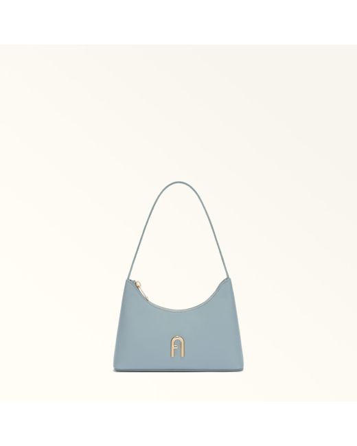 Diamante Borsa A Spalla Mini Cirro Pelle Di Vitello Morbida Donna di Furla in Blue