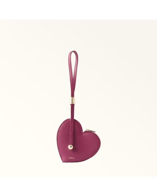 Furla Pink Laura Coin Case S Rododendro Textured Leather