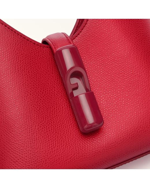 Furla Iride Mini Bag Ruby Textured Leather