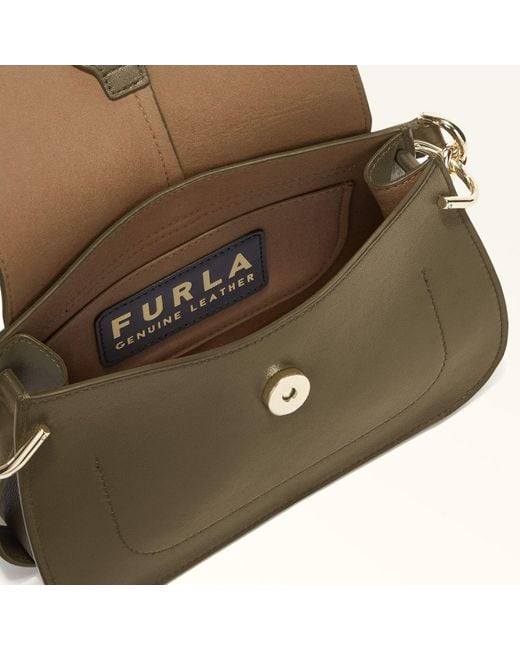 Furla Green Flow Top Handle Sage Claris Lux Calf Leather