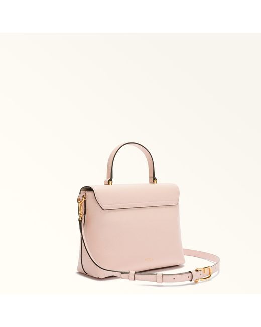 Furla Pink Moonlight Top Handle Dusty Night Calf Leather