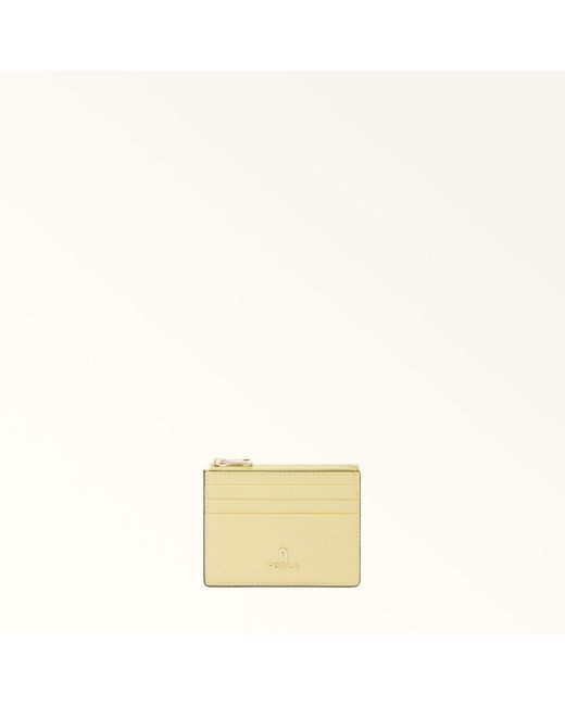 Furla Natural Camelia Kartenetui Freesia Strukturiertes Leder Damen