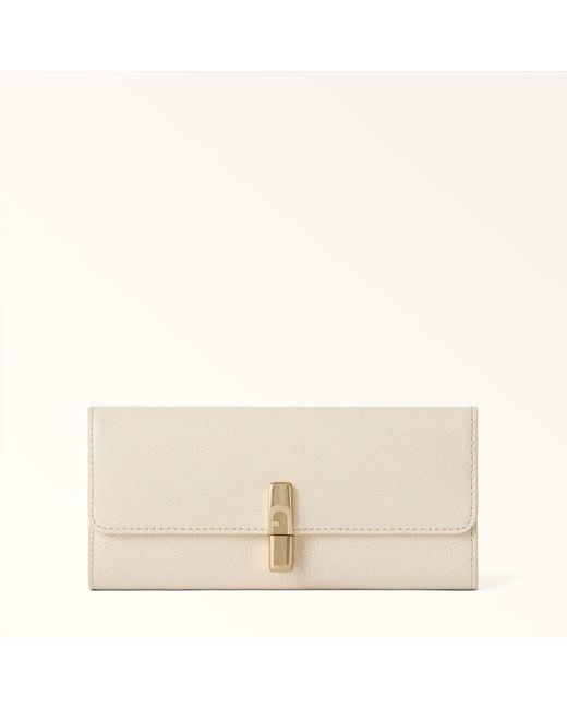 Furla Natural Iride Continental Wallet Butter Textured Leather