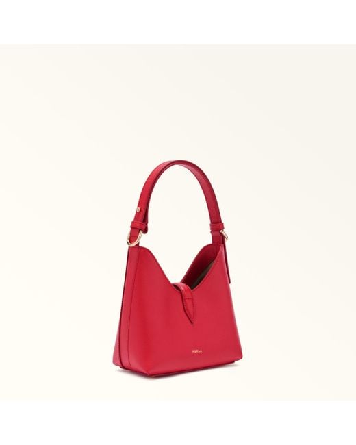Furla Iride Mini Bag Ruby Textured Leather