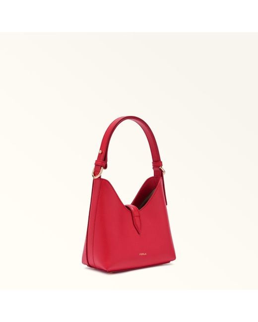 Furla Iride Mini Bag Ruby Textured Leather