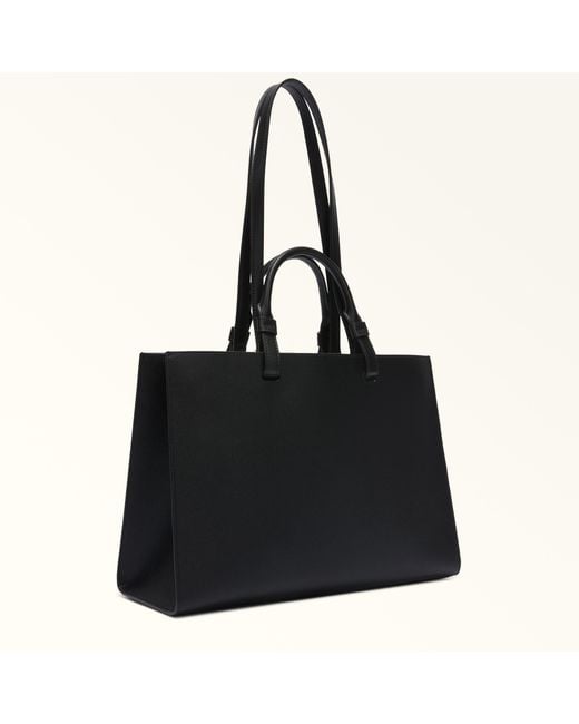 Furla Black Deva Tote Nero Andromeda Calf Leather