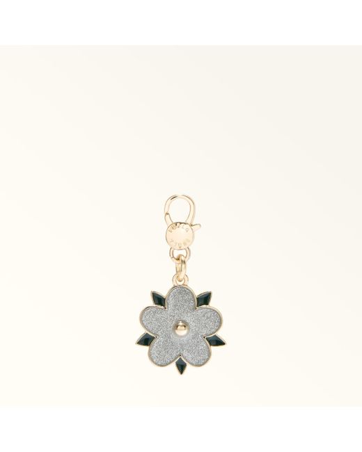 Hashtag Charm Metallo + Smalto Con Glitter Donna di Furla in White
