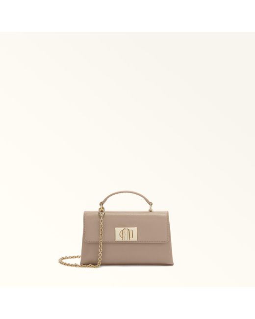 Furla Natural 1927 Mini-Tasche Stucco Strukturiertes Leder Damen
