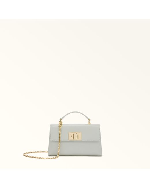 Furla Natural 1927 Mini Bag Color Cristallo D Textured Leather