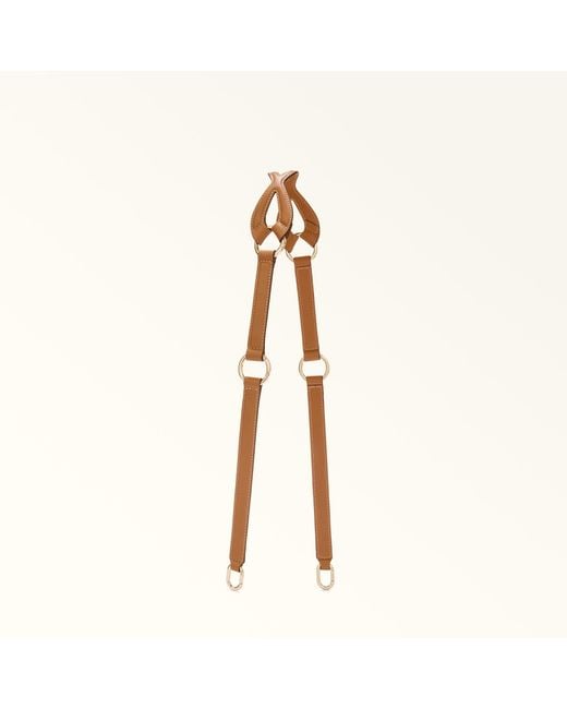 Furla Metallic Fiona Shoulder Strap Brandy Sidney Calf Leather