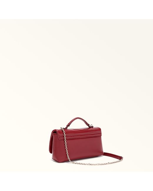 Furla Red 1927 Mini Bag Ciliegia D Quilted Nappa Dattero Lux Calf Leather + Nappa Leather