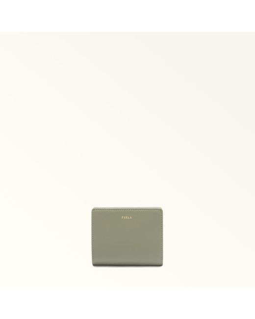 Nuvola Portafoglio Compatto Agave B Pelle Di Vitello Claris Lux Donna di Furla in Green