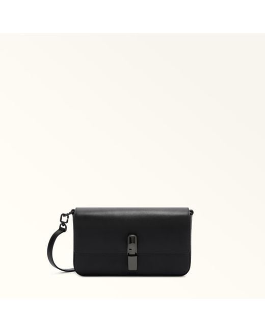 Furla Black Iride Crossbody Nero Sidney Calf Leather