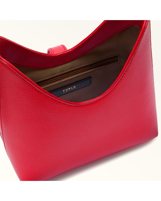 Furla Iride Mini Bag Ruby Textured Leather