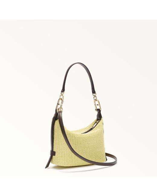 Furla Metallic Tonie Shoulder Bag Toni Freesia Tuscany Woven