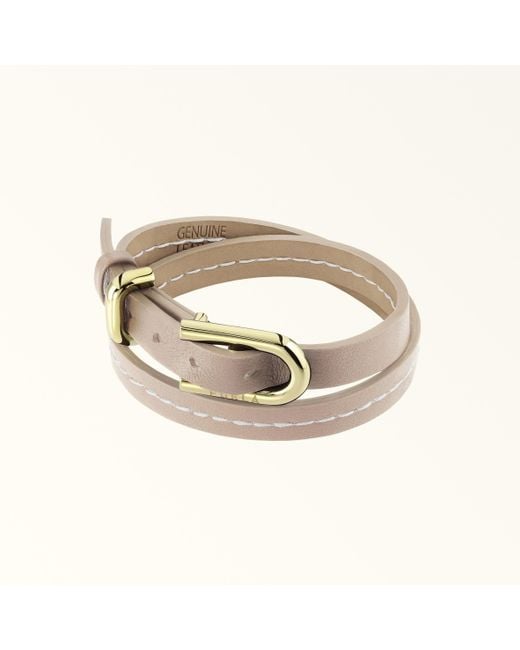 Furla Metallic Buckle Bracelet Ballerina I Calf Leather + Metal