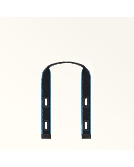 Furla Blue Giove Bag Handle Nero Ribbon Fabric for men