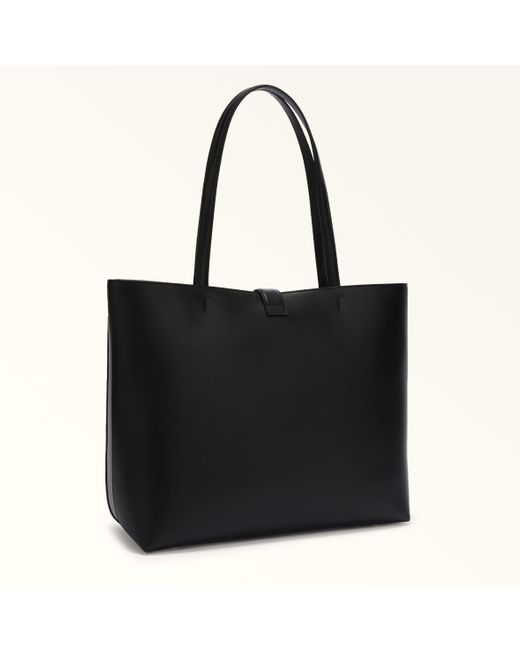 FURLA / MIANOVA/トートバッグ/レザー/BLK Furla Mianova Tote Nero Ferrara Calf Leather in Black | Lyst