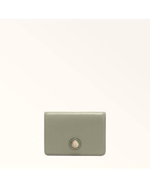 Sfera Portafoglio Compatto Agave B Pelle Di Vitello Morbida Donna di Furla in Green