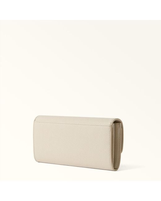 Furla Natural Iride Continental Wallet Butter Textured Leather