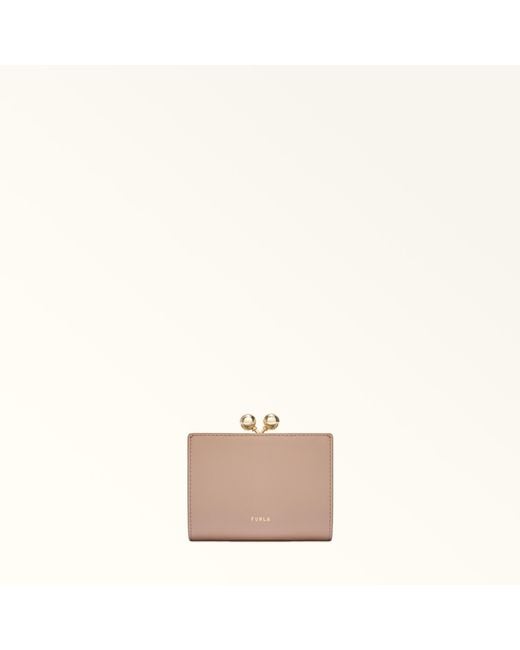 Furla Natural Dots Compact Wallet Anemone Sidney Calf Leather