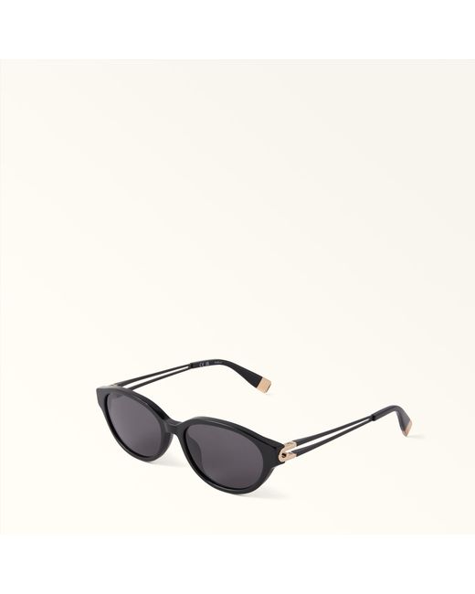 Furla Gray Sunglasses Nero Metal + Metal