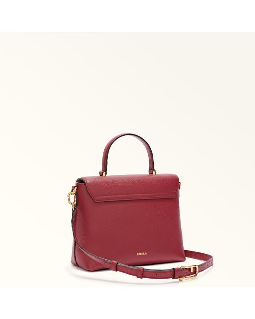 Moonlight Borsa A Mano Ciliegia D Pelle Di Vitello Notte Donna di Furla in Red