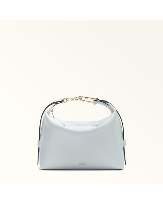 Furla Gray Tonie Shoulder Bag Artemisia Ares Soft Textured Leather