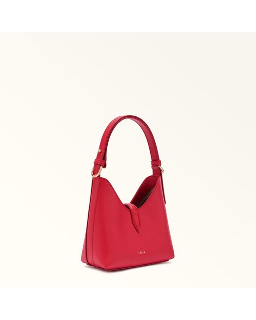 Furla Iride Mini Bag Ruby Textured Leather