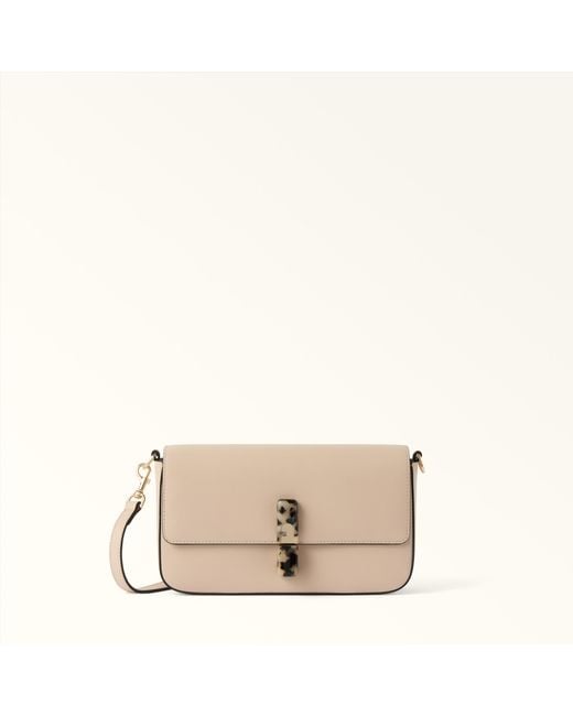 Furla Natural Iride Crossbody Cotone G Sidney Calf Leather