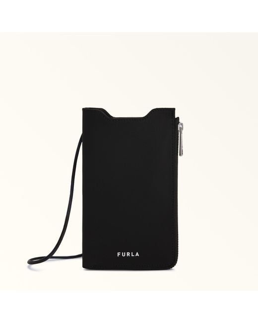 Furla Black Cosmo Phone Case Nero Nylon for men