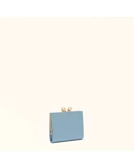 Furla Blue Dots Coin Case S Carta Da Zucchero Sidney Calf Leather