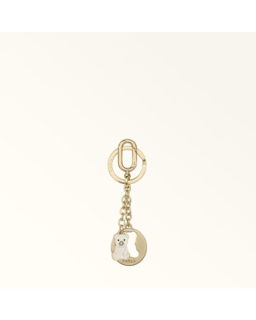 Furla Metallic Crystal Schlüsselanhänger Marshmallow Metall + Glanzlack Damen