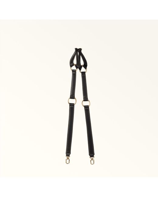 Furla Natural Fiona Shoulder Strap Nero Sidney Calf Leather
