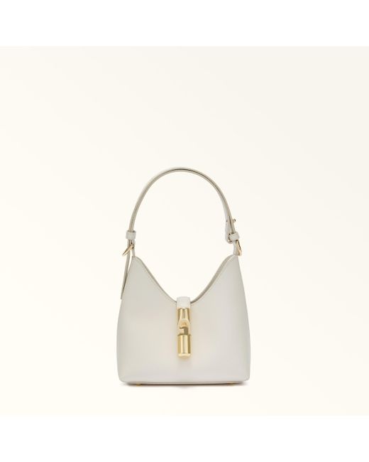 Iride Mini Sac Panna Cuir Texturé Femme Furla en coloris White