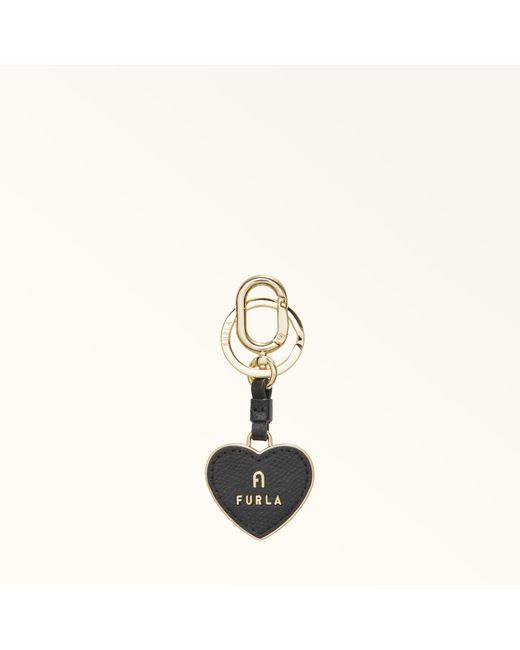Camelia Portachiavi Pelle Stampata + Metallo Donna di Furla in Natural
