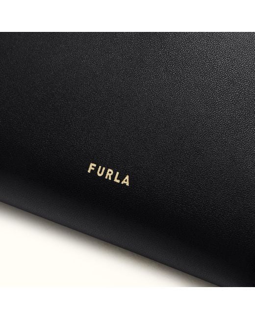 Furla Black Dots Compact Wallet Nero Sidney Calf Leather