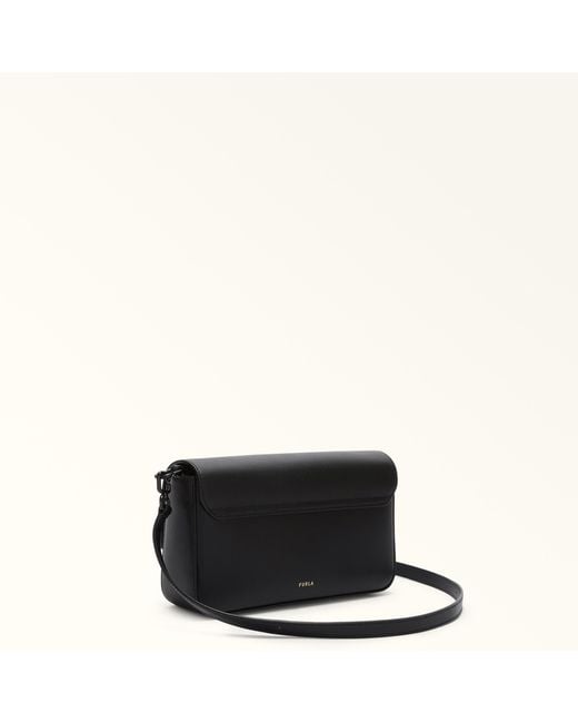Furla Black Iride Crossbody Nero Sidney Calf Leather
