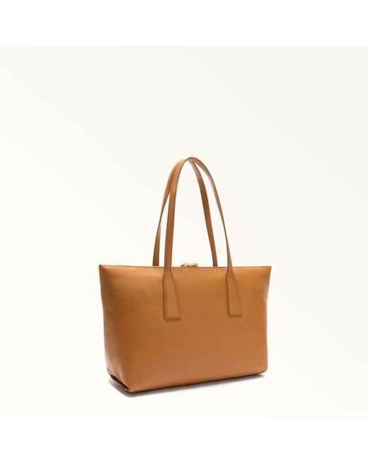 Furla Brown Olivia Tote Tabacco Grained Calf Leather