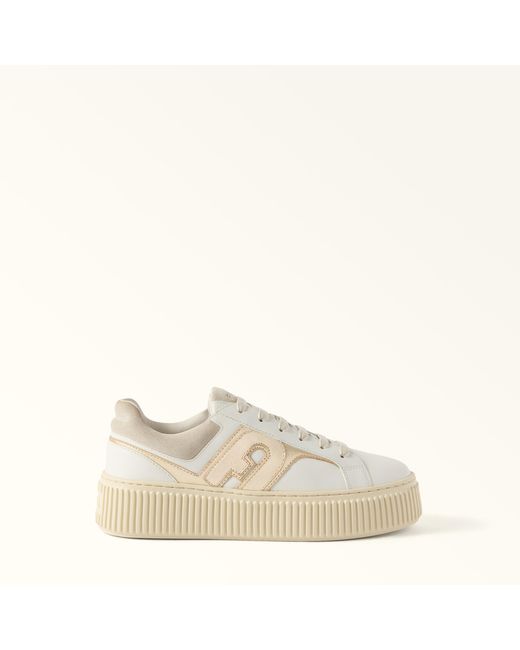 Furla Natural Sky Sneakers Talco H Calf Leather + Smooth Leather + Suede