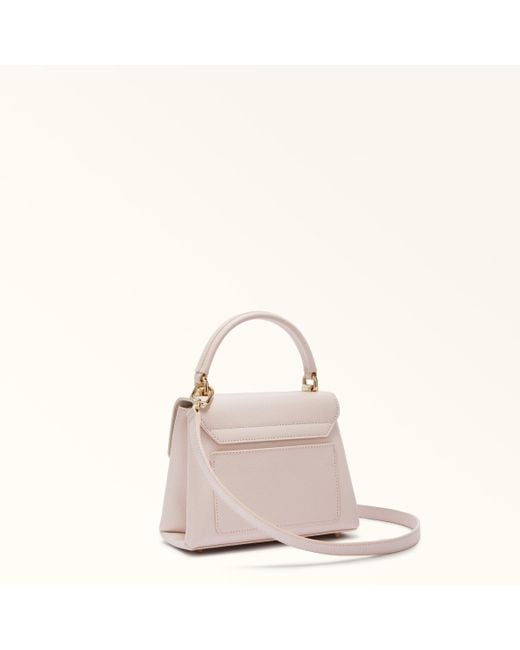 Furla Natural 1927 Top Handle Mini Corolla Textured Leather