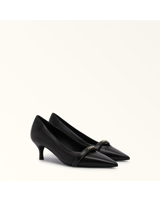 Furla Black Core Pump Nero Smooth Leather