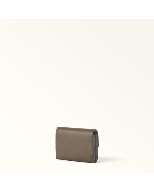 Furla Natural Iride Compact Wallet Muddy Textured Leather