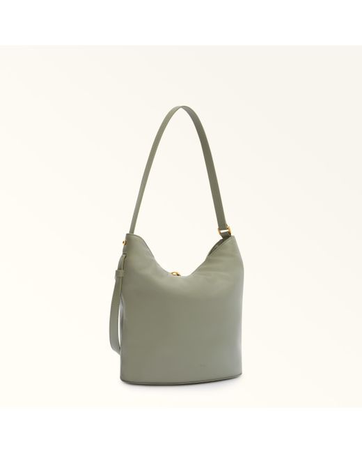 Sfera Soft Borsa A Secchiello Agave B Pelle Di Vitello Verona Donna di Furla in Gray