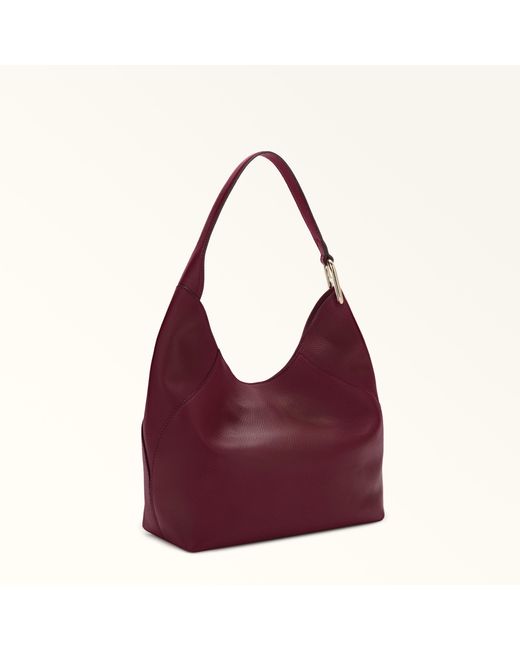 Furla Purple Lara Shoulder Bag Ribes G Grained Calf Leather