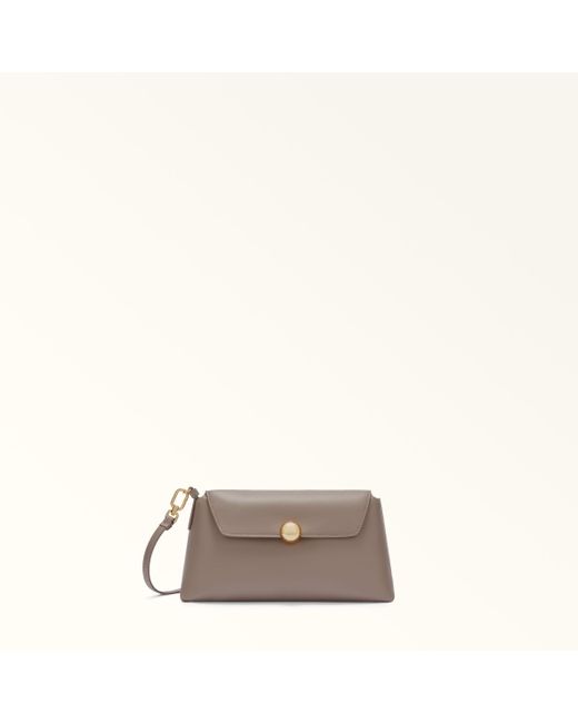 Furla Gray Sfera Soft Mini-Tasche Mauve Nappaleder Damen