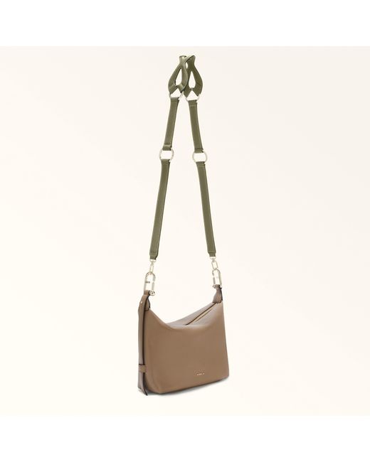 Furla Natural Fiona Shoulder Strap Avocado Sidney Calf Leather