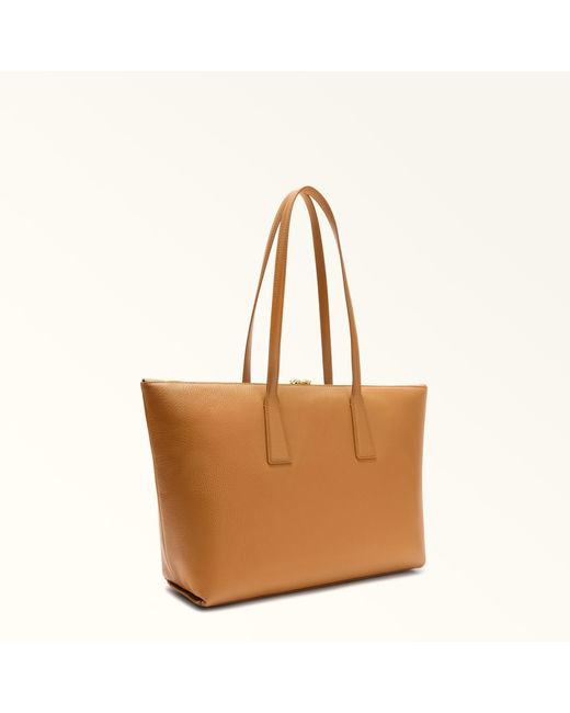Furla Brown Olivia Tote Tabacco Grained Calf Leather