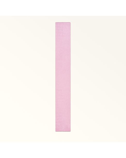 Furla Pink Delizia Scarf Sakura Lurex Wool Blend + Strass