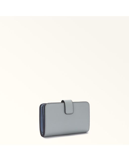 Camelia Portafoglio Compatto Rugiada Pelle Stampata Donna di Furla in Gray